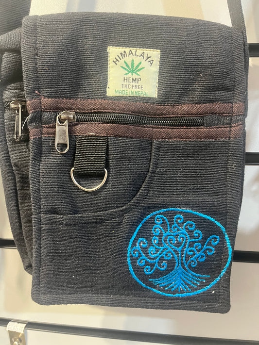 Himalayan Hemp Crossbody Bag – Tree of Life Embroidery – £17.95