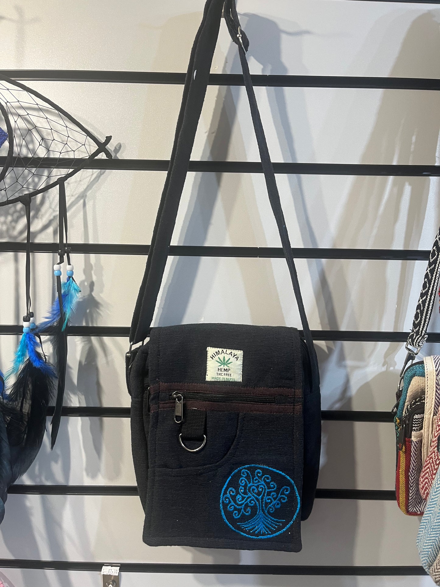 Himalayan Hemp Crossbody Bag – Tree of Life Embroidery – £17.95
