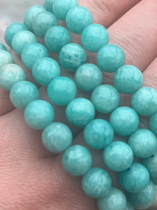 💎 High Quality Amazonite Bracelet – 8mm Beads