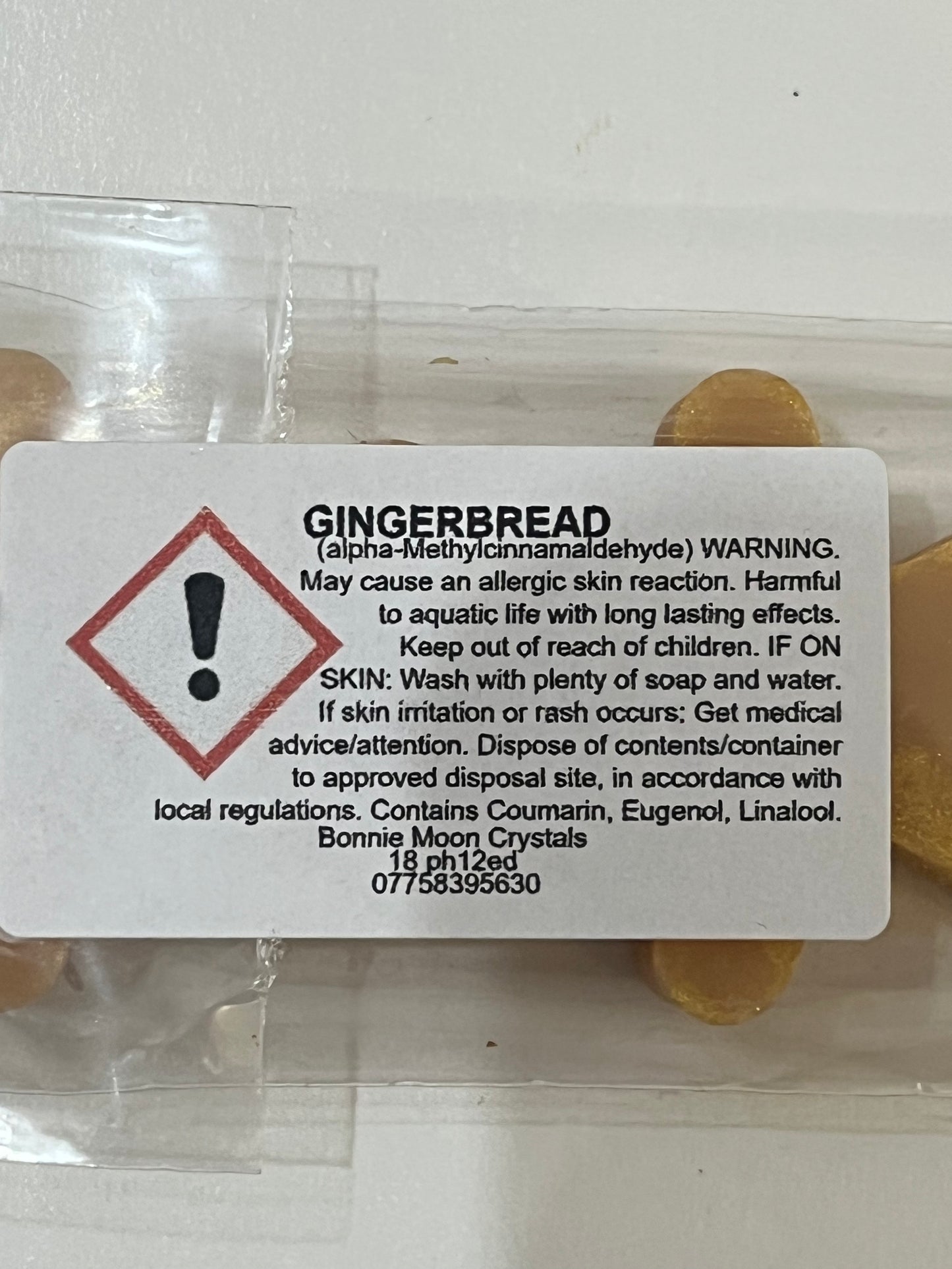 Handmade gingerbread scented wax melts