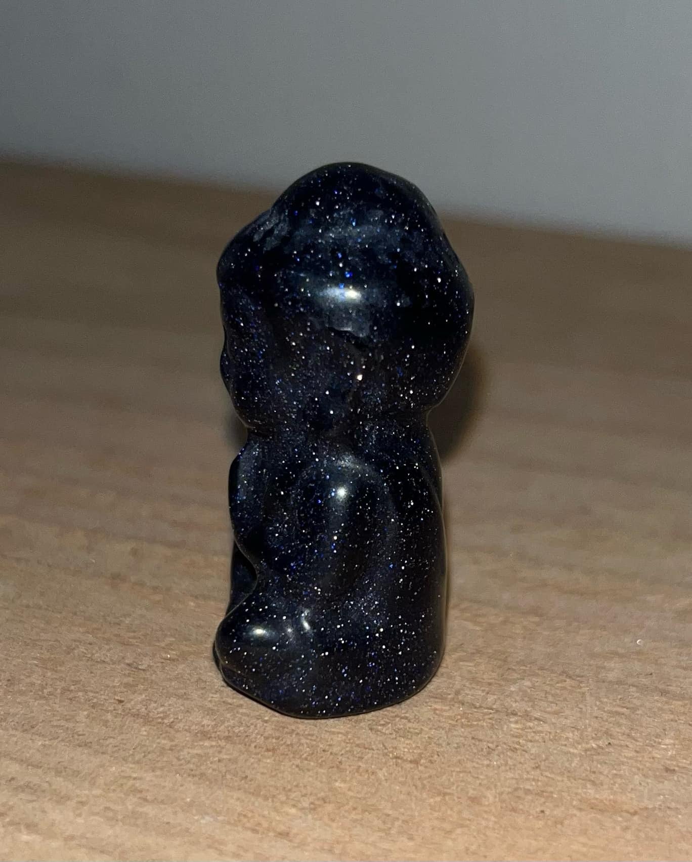 Blue sandstone crystal Buddha carving