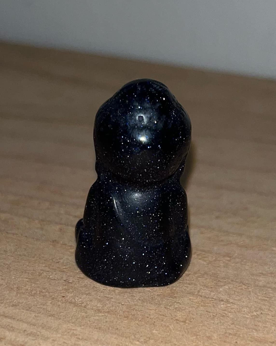 Blue sandstone crystal Buddha carving