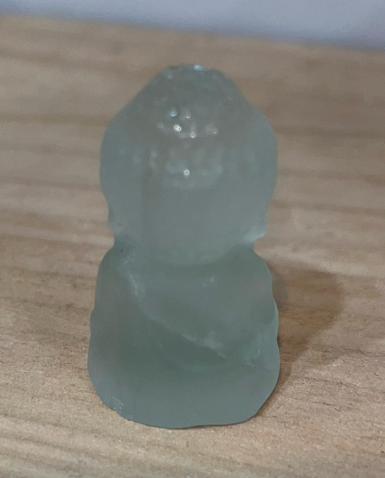 Green fluorite crystal Buddha carving