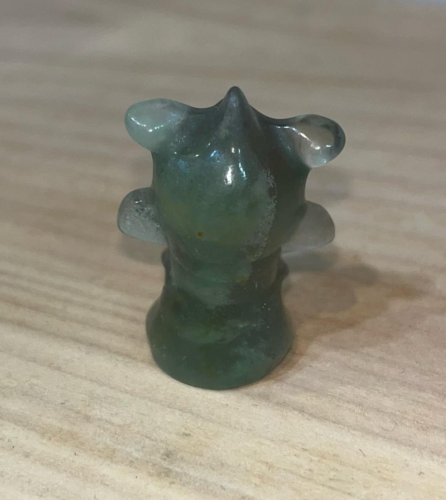 Green fluorite crystal guardian