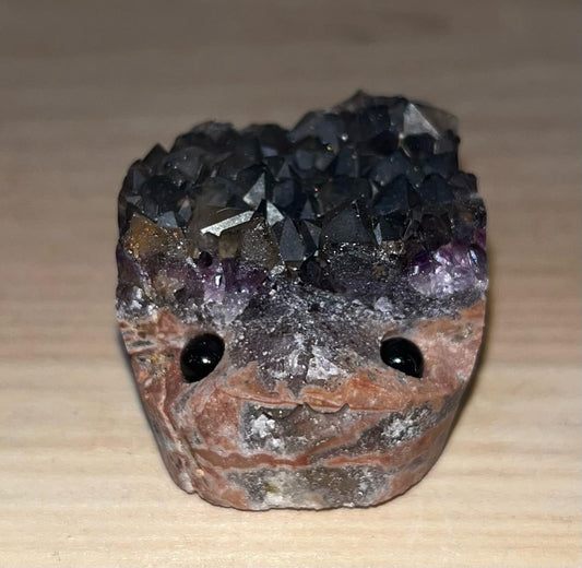 Amethyst cluster pet rock