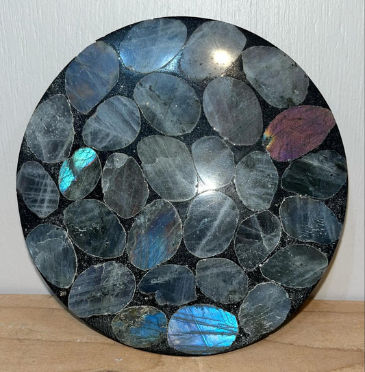 Stunning labradorite plaque