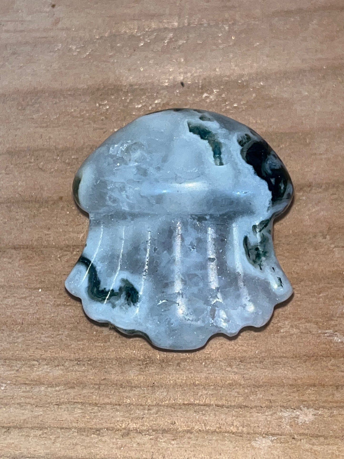 Moss agate crystal jellyfish