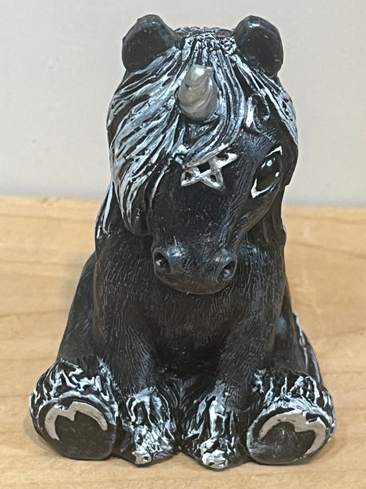 Gothic magical unicorn resin statue