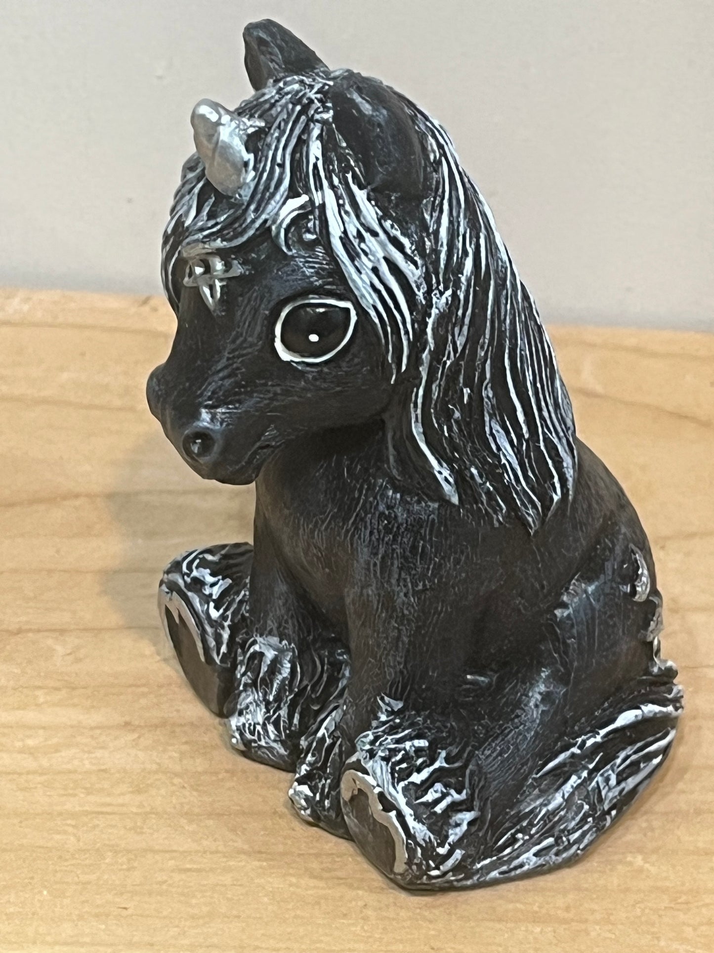 Gothic magical unicorn resin statue