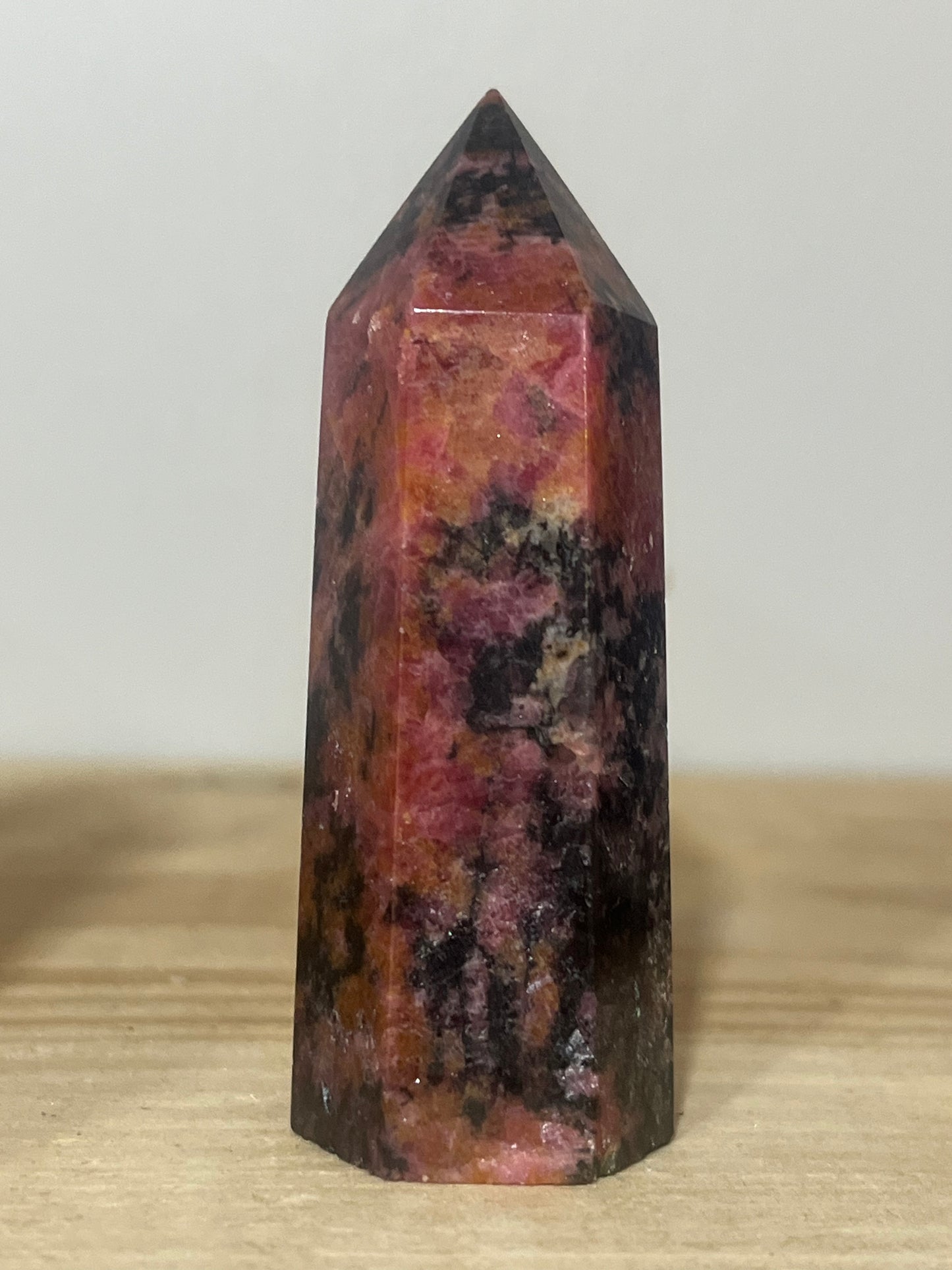 Rhodonite Point | Emotional Healing & Self-Love | 7cm | 95g