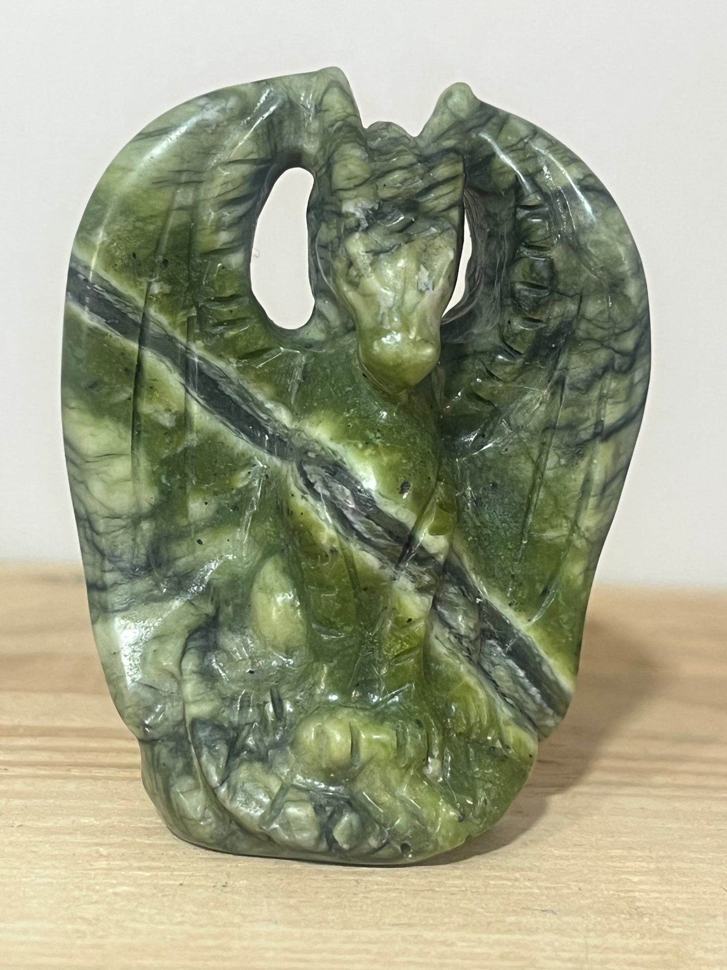 Nephrite Jade Dragon | Protection & Strength | 8cm | 148g 🐉💚✨