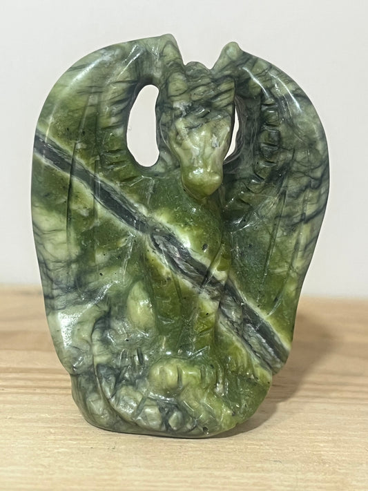 Nephrite Jade Dragon | Protection & Strength | 8cm | 148g 🐉💚✨