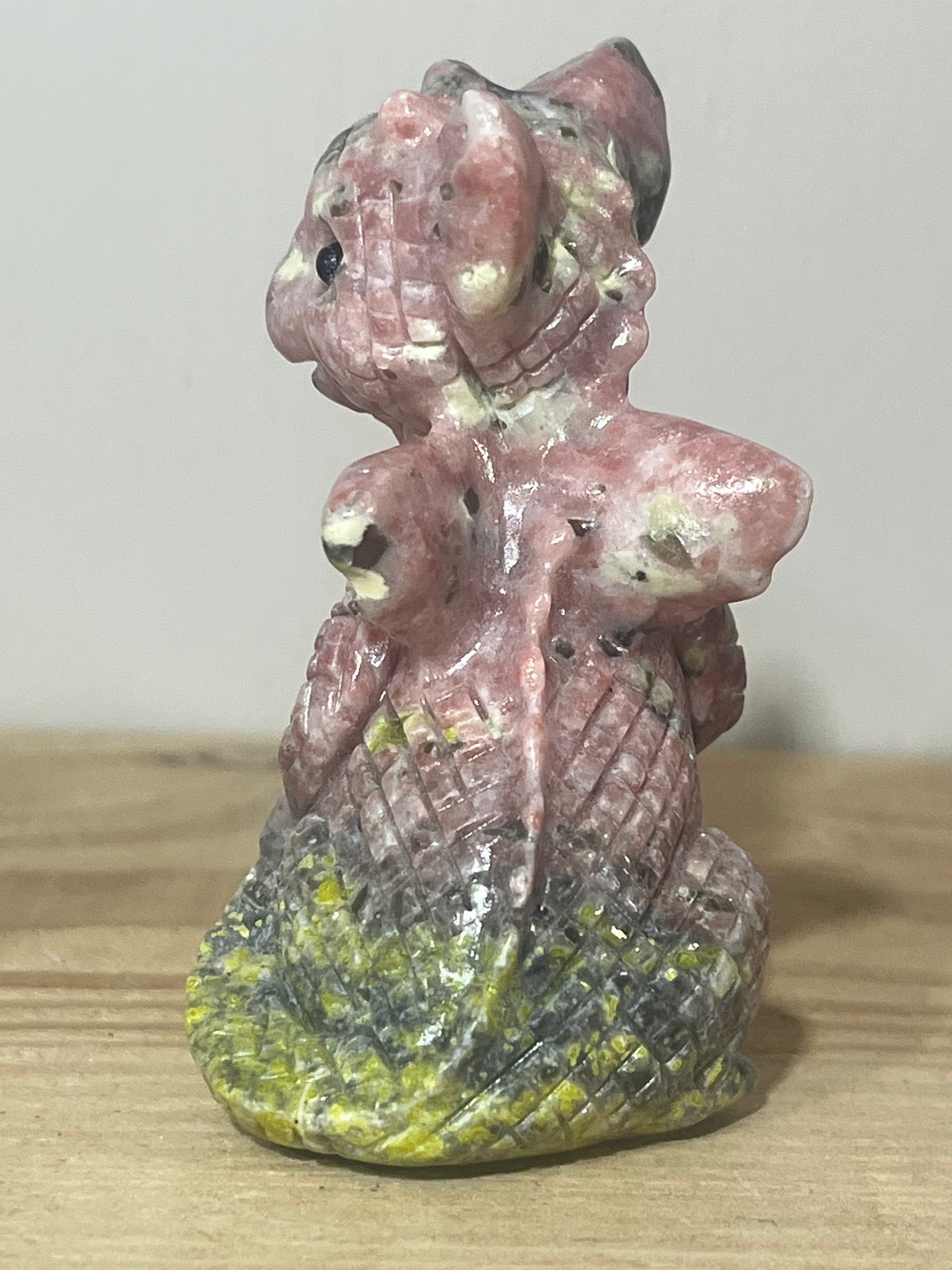 Plum Blossom Tourmaline Dragon | Love & Transformation | 8cm | 161g 🐉💗✨