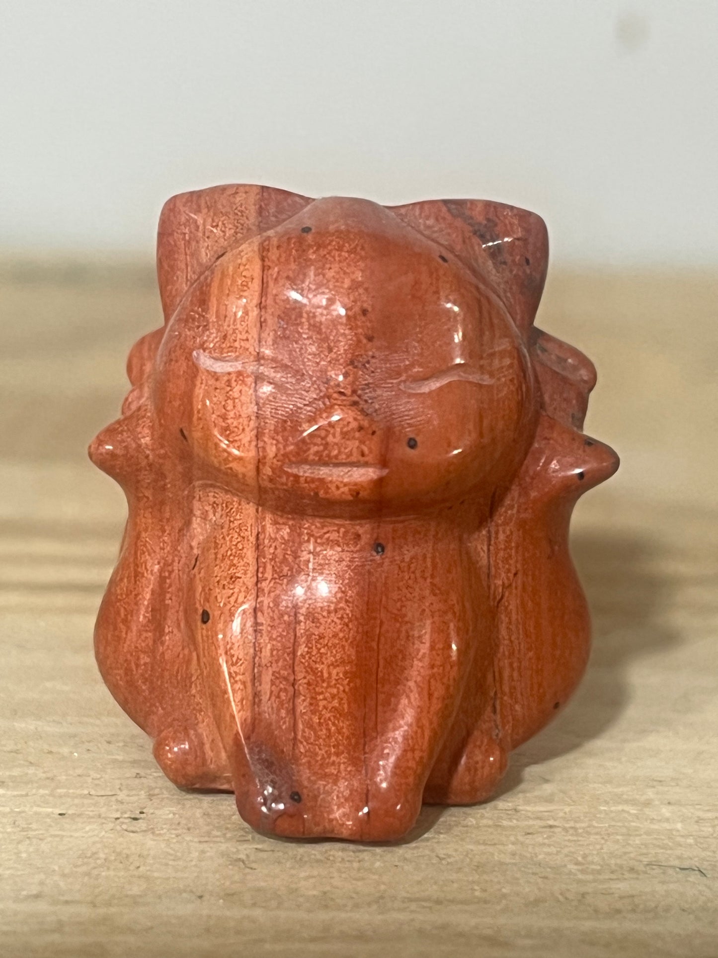 Red Jasper Nine-Tailed Fox | Protection & Vitality | 3cm | 36g 🦊❤️✨