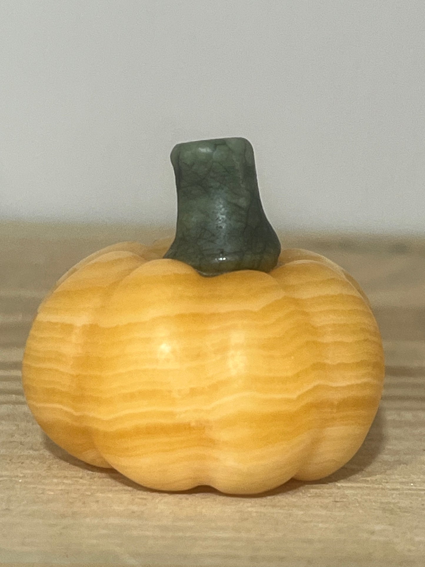 🎃 Orange Calcite Pumpkin with Jade Stalk
Abundance • Joy • Growth