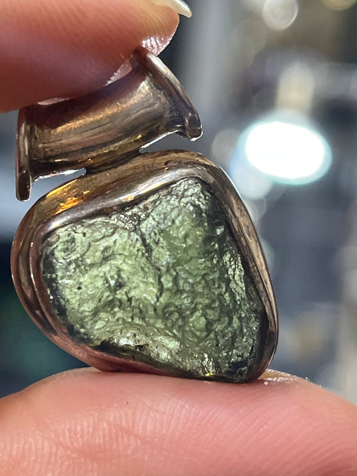 Genuine Moldavite pendant