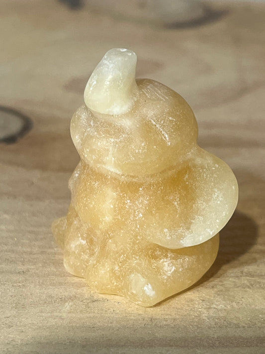 🐘 Orange Calcite Elephant | Joy, Wisdom & Positive Energy