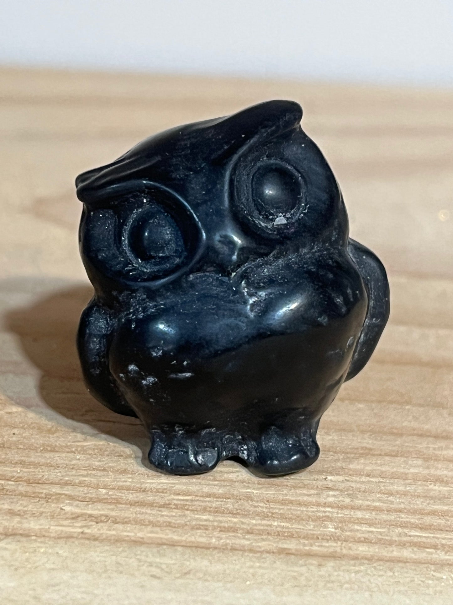 🦉 Black Obsidian Wisdom & Protection Owl Carving 🦉