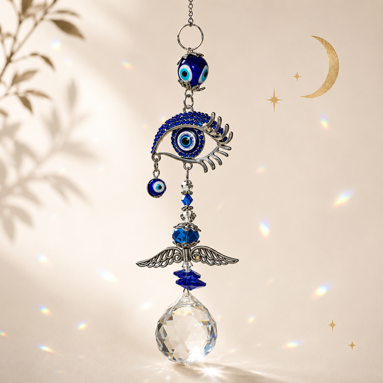 🧿 Evil Eye Crystal Suncatcher | Protection, Light & Positive Energy 🧿