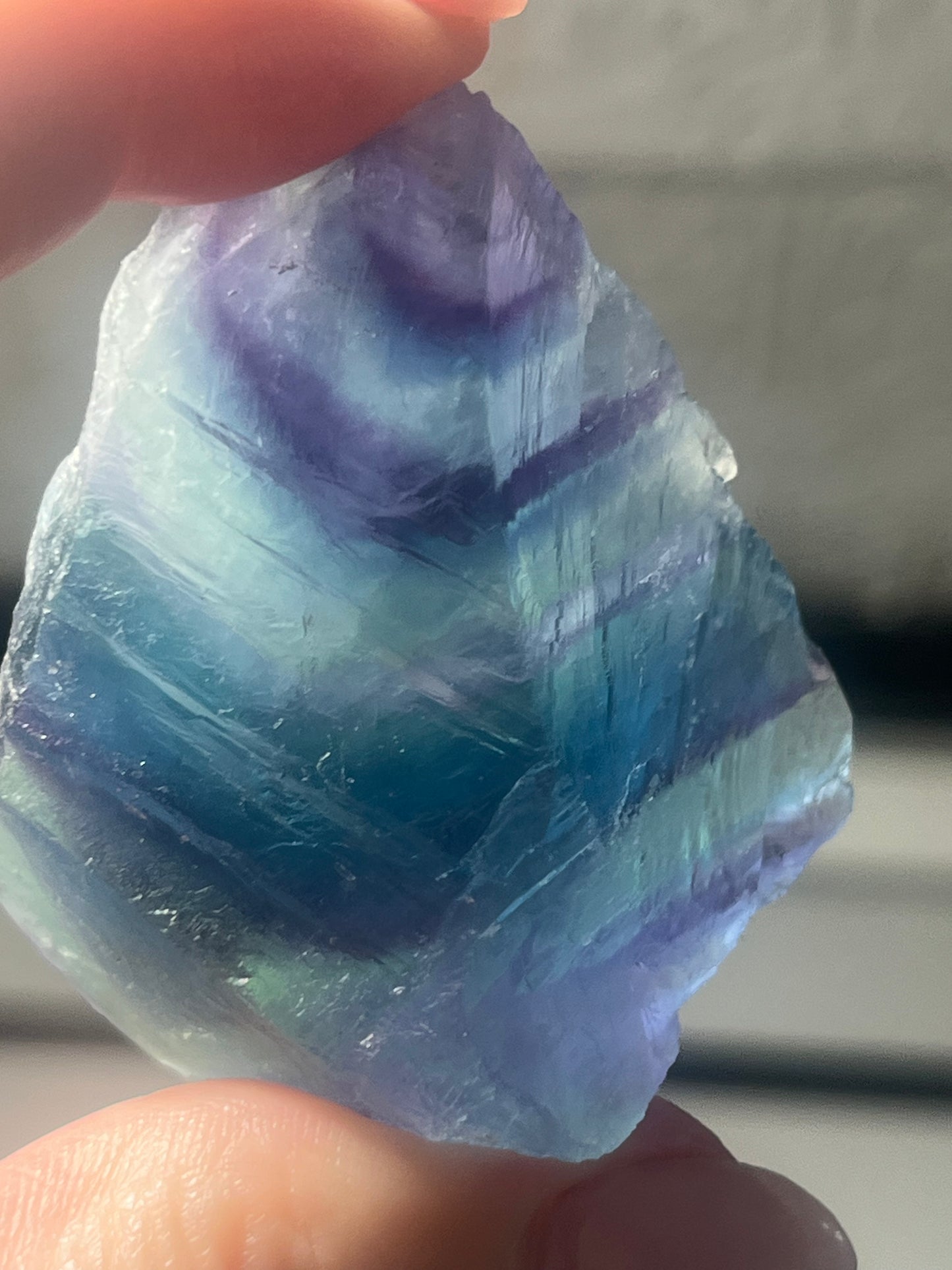 🌈 Rainbow Fluorite Rough Crystal | Natural Blue, Aqua & Purple Fluorite | 95g 🌈