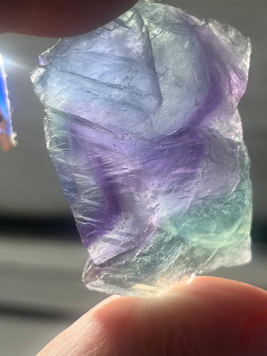 🌈💜 Rainbow Fluorite Rough Crystal 💚💙 ✨