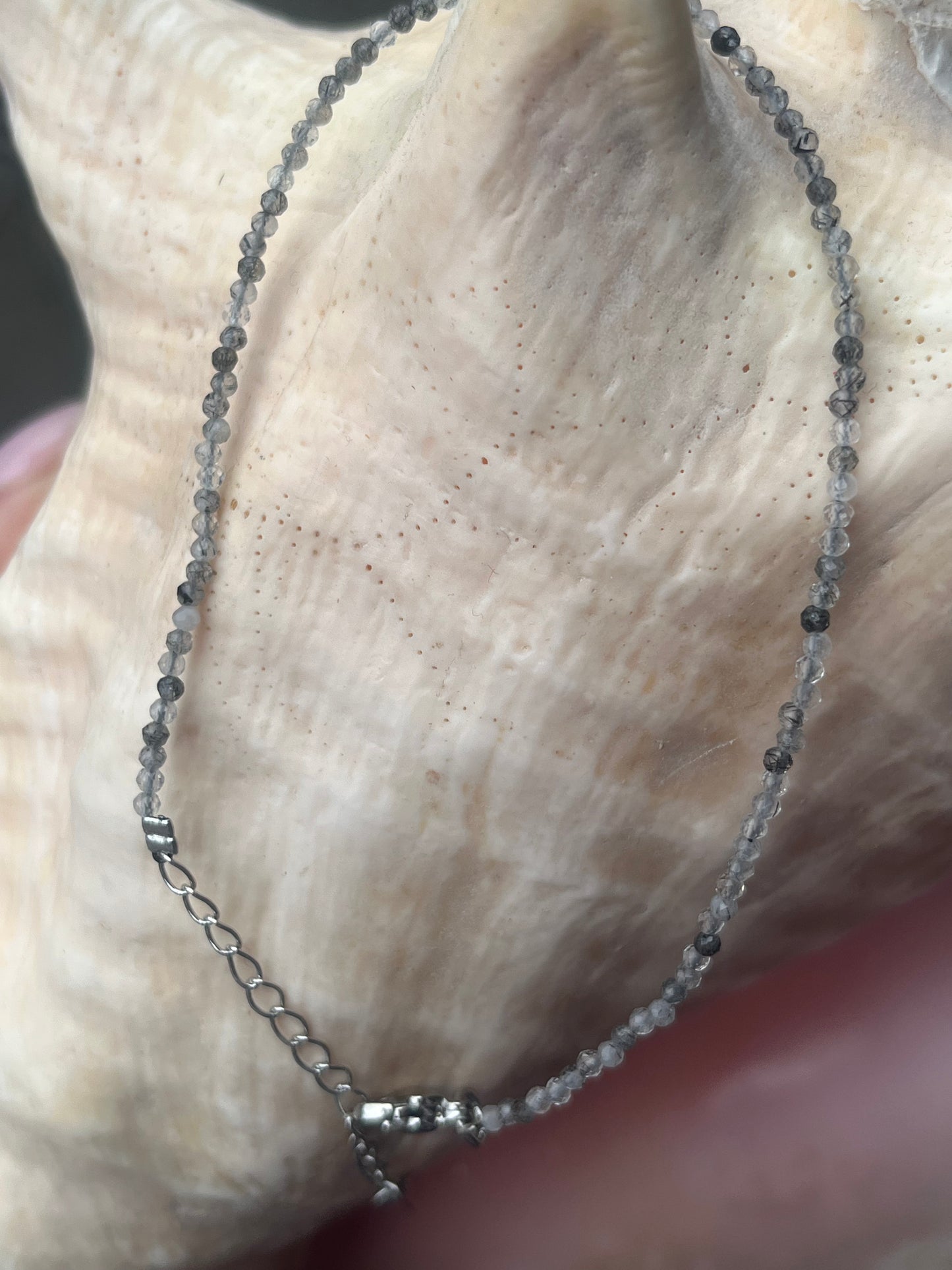 🌈 Fluorite Faceted Gemstone Anklet | Clarity, Focus & Balance