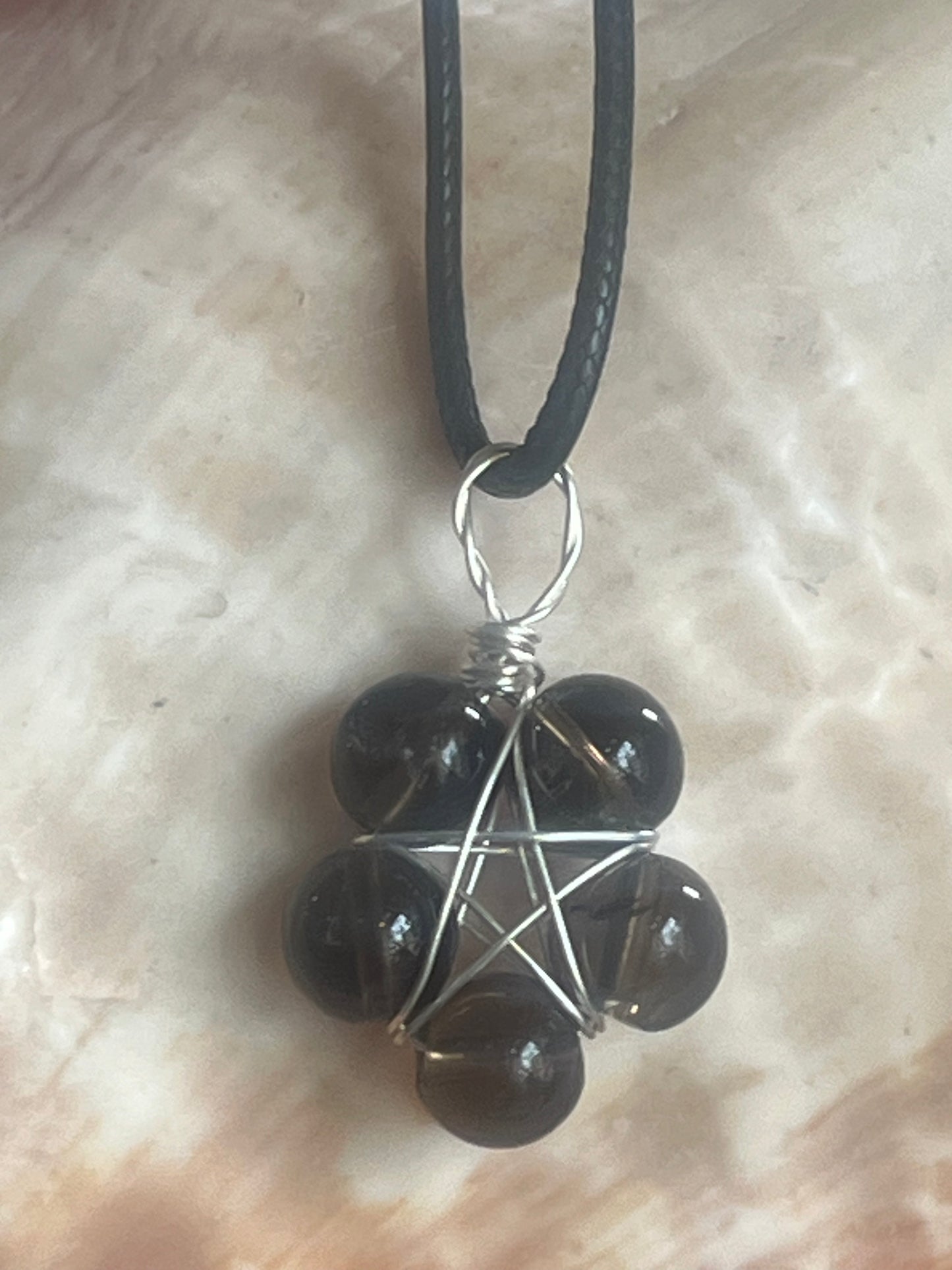🤎 Smoky Quartz Pentagram Pendant | Grounding, Protection & Strength