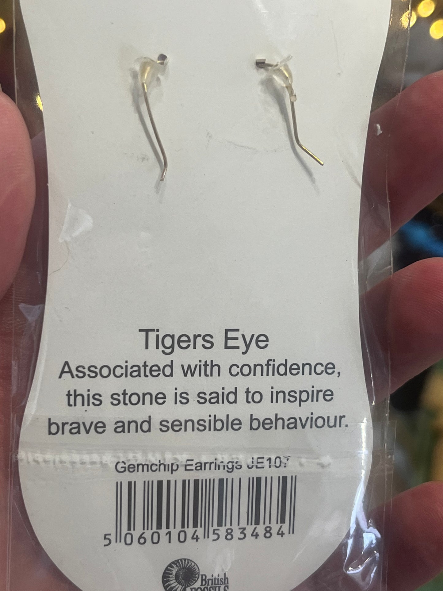 Tiger’s Eye Gemchip Drop Earrings | Sterling Silver Hooks