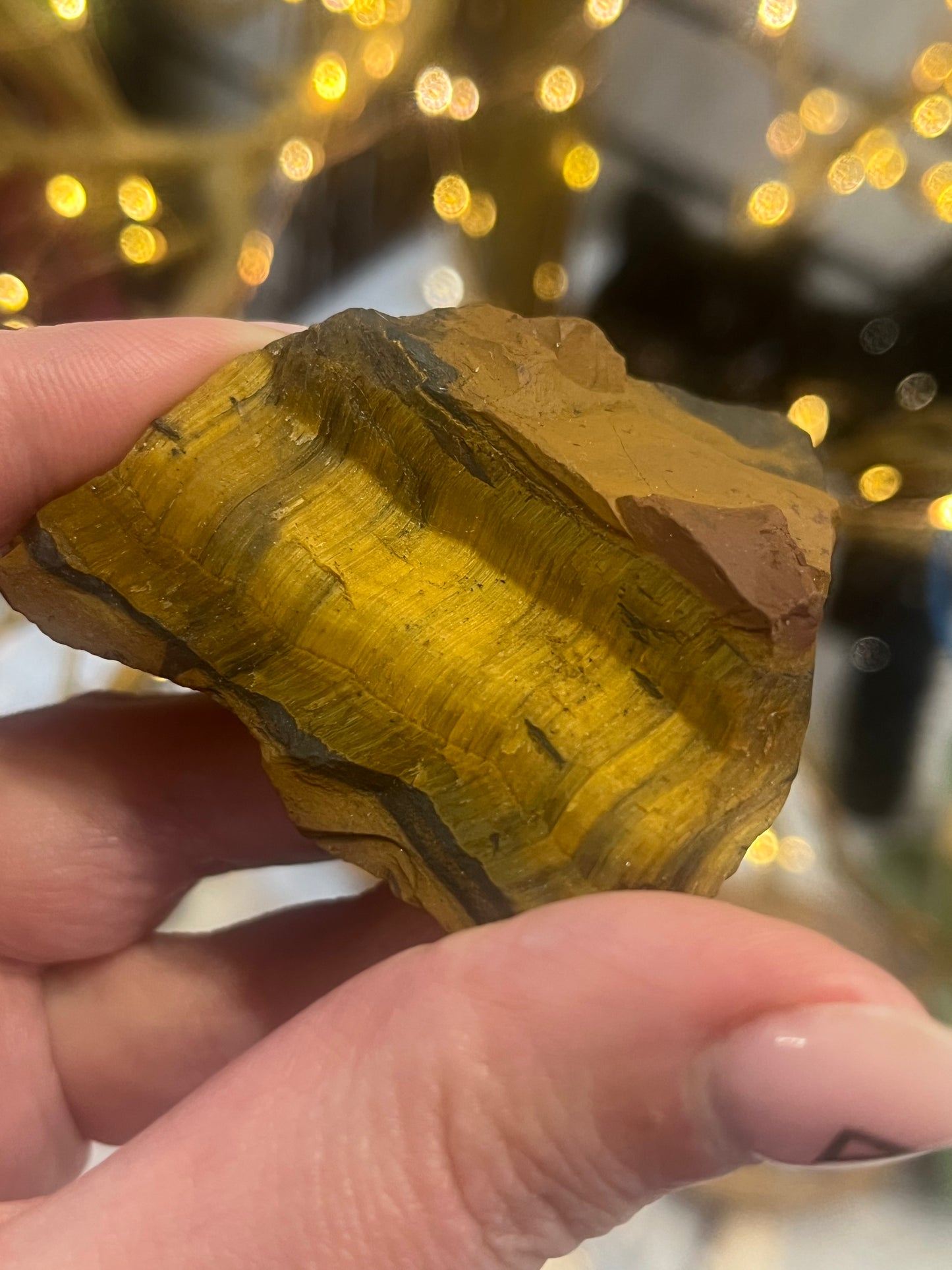 🐅 Raw Tiger Eye Chunk | Confidence, Courage & Protection