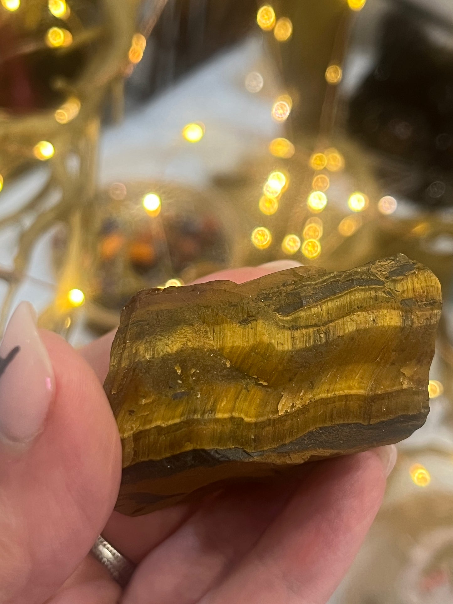 🐅 Raw Tiger Eye Chunk | Confidence, Courage & Protection