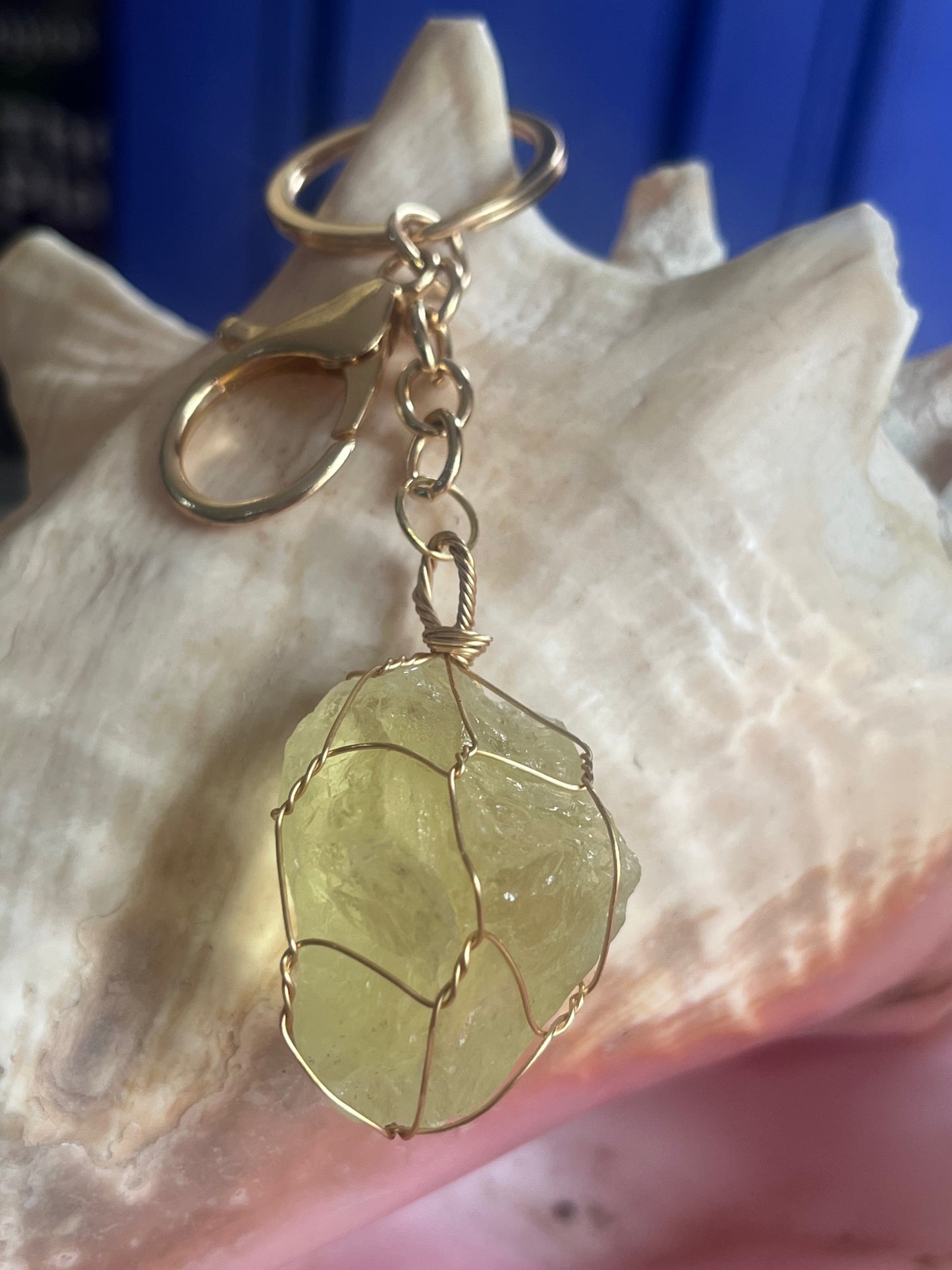 💛 Lemon Quartz Keyring | Joy, Clarity & Positive Energy 🍋