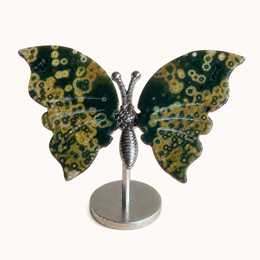 🦋 Ocean Jasper Butterfly | Transformation, Joy & Emotional Healing 🌿