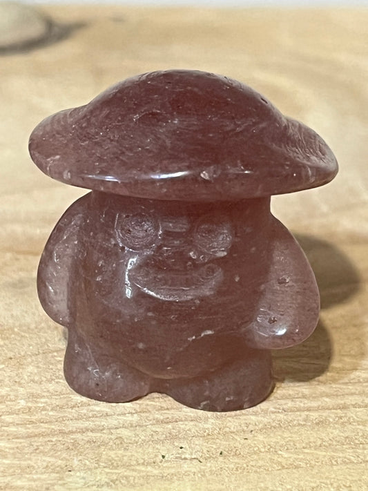 🍓 Strawberry Quartz Mushroom | Love, Joy & Positive Energy 🍄