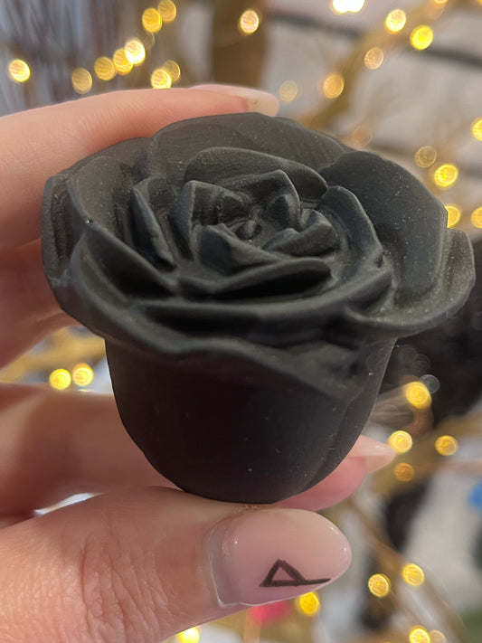 🖤 Black Obsidian Rose | Protection • Love • Grounding