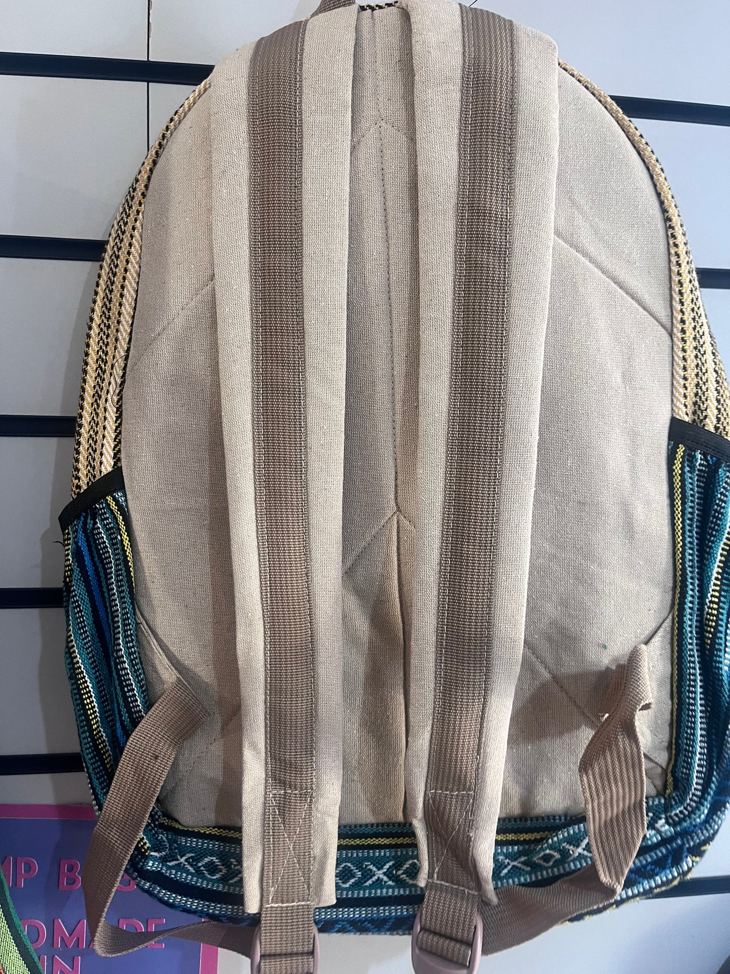 🍄 Handmade Hemp Embroidered Mushroom Backpack | Nepalese Boho Bag