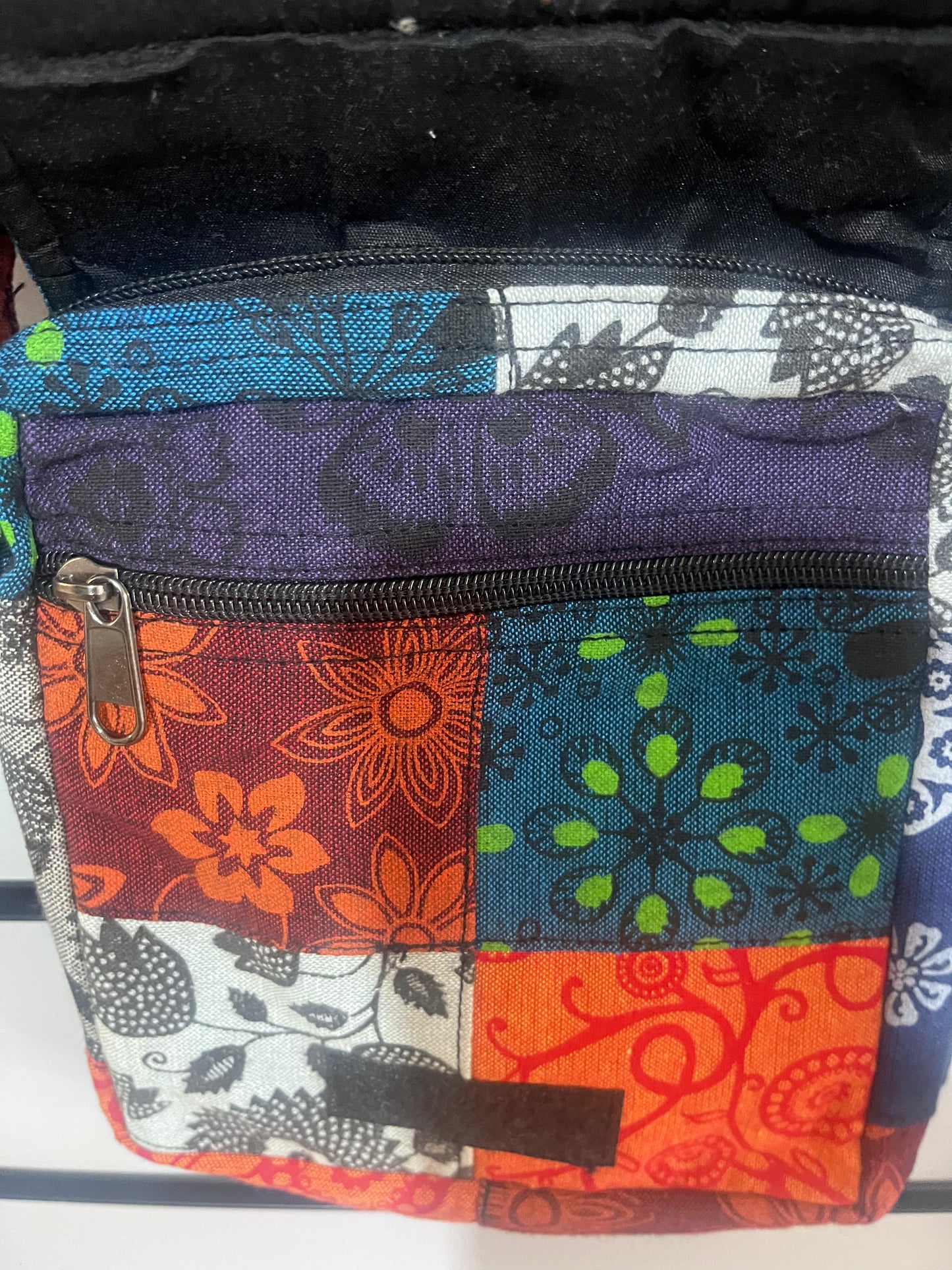 🌈 Handmade Patchwork Hemp Shoulder Bag | Nepalese Boho Crossbody