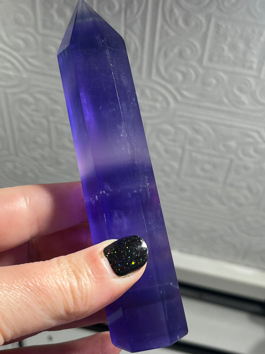 ✨ Deep Purple Fluorite Tower — Third Eye & Mind Clarity