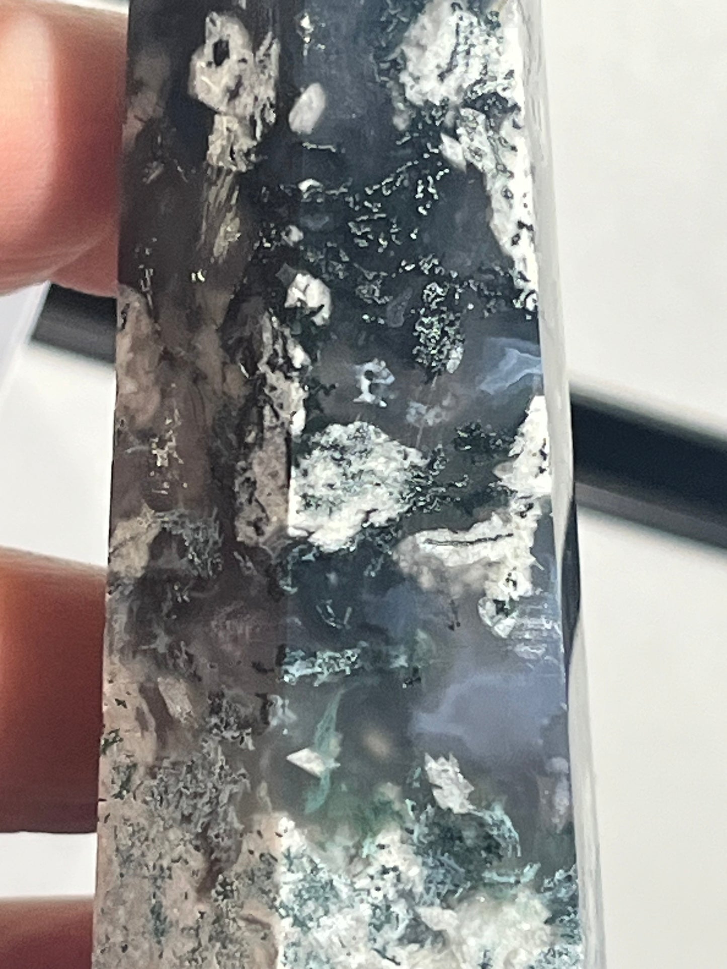 Moss Agate Point — Grounding • Heart Healing • Nature’s Calm