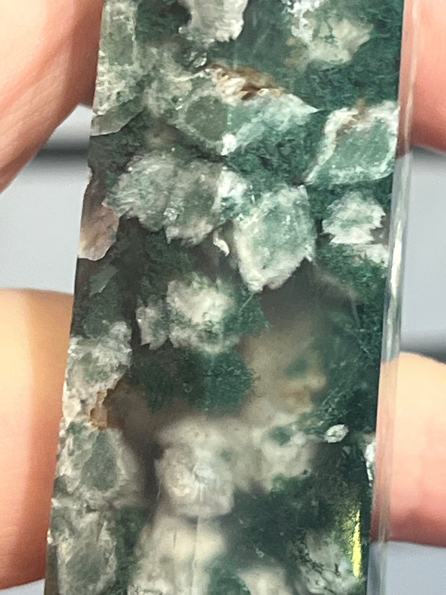 Moss Agate Tower – Emotional Balance • New Beginnings • Heart Chakra