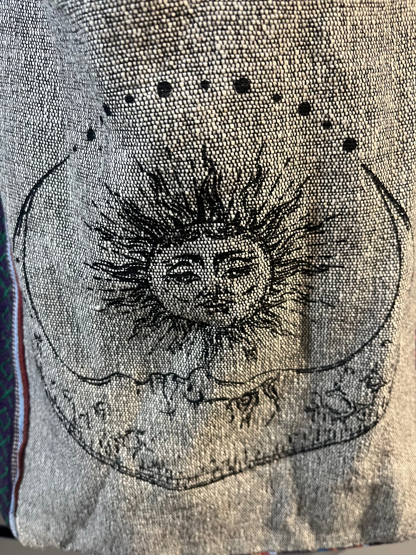 🌞🌙 Handmade Sun & Moon Nepal Woven Sling Bag