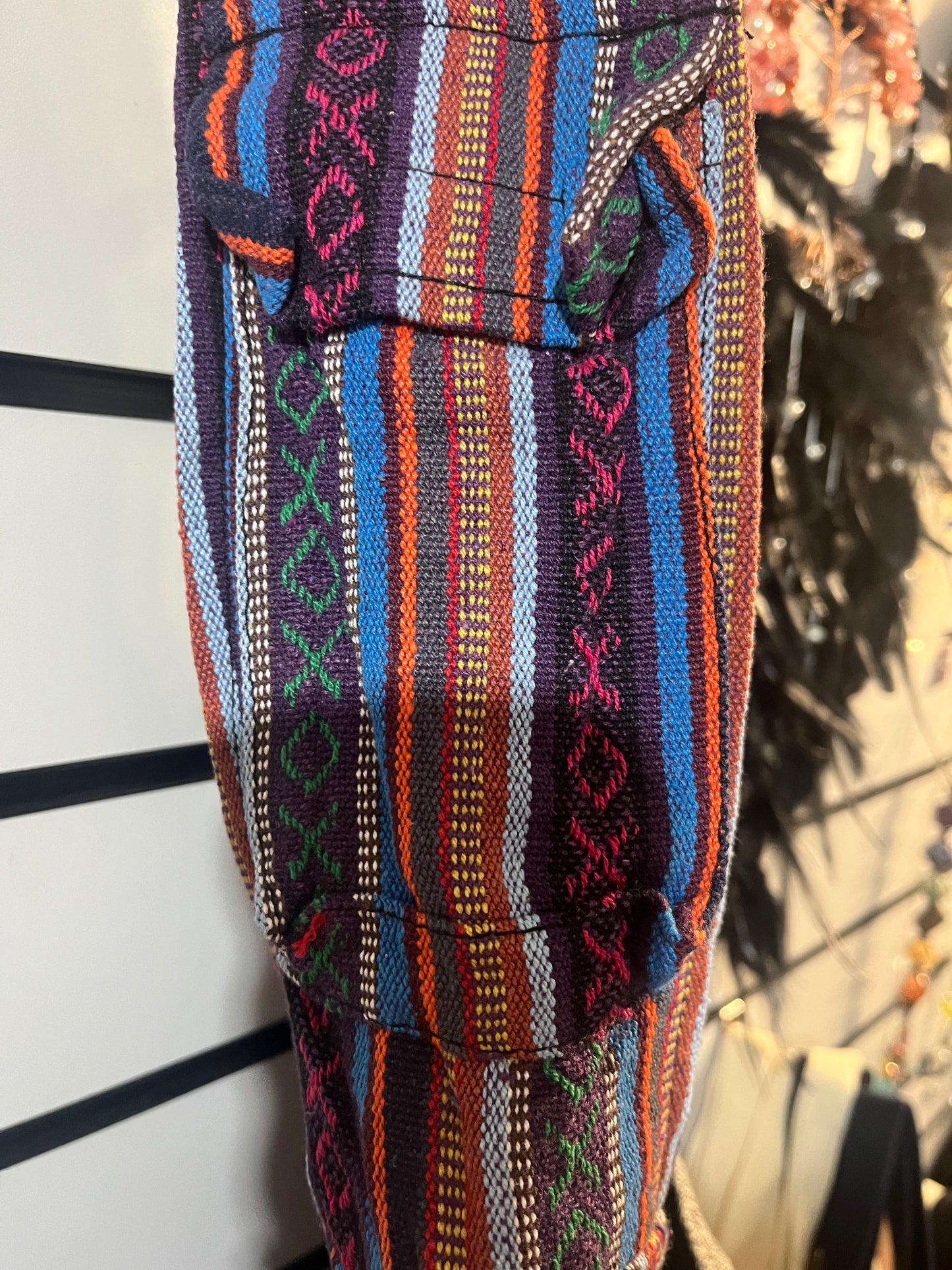 🌞🌙 Handmade Sun & Moon Nepal Woven Sling Bag