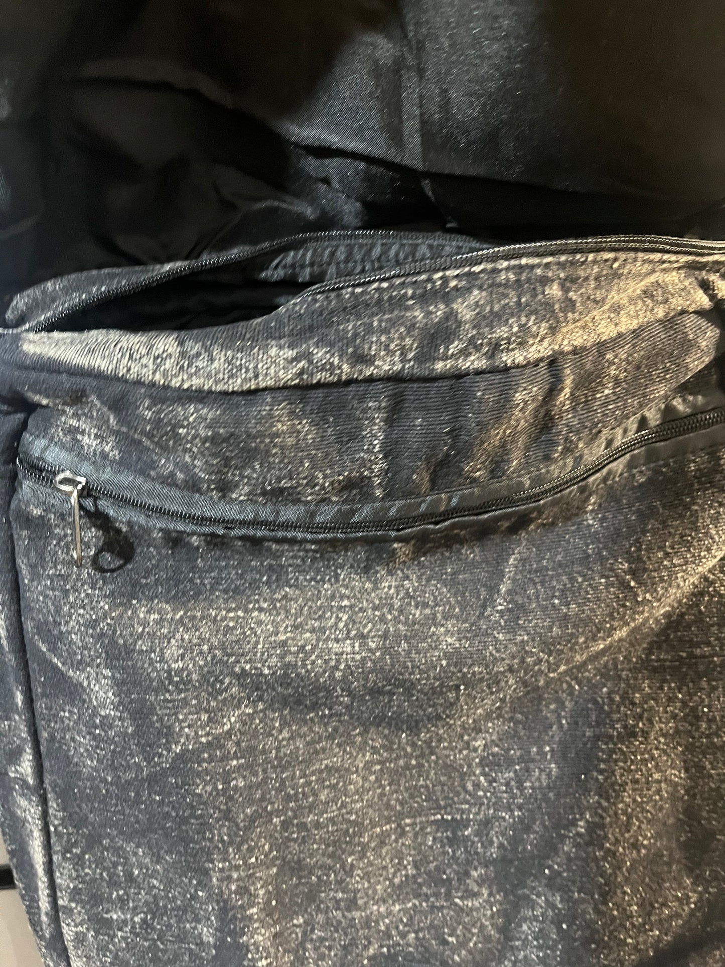 ☀️🖤 Handmade Himalayan Sun Embroidered Messenger Bag – Black & White