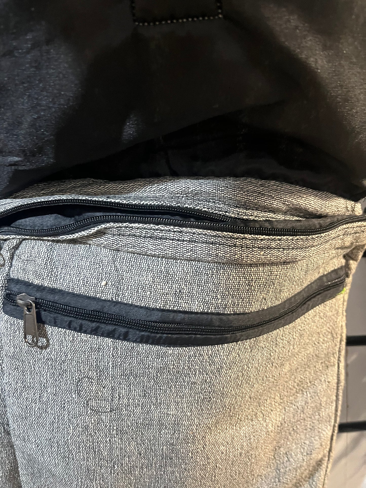 ☀️🤍 Handmade Himalayan Sun Embroidered Messenger Bag – Natural Earth Tones