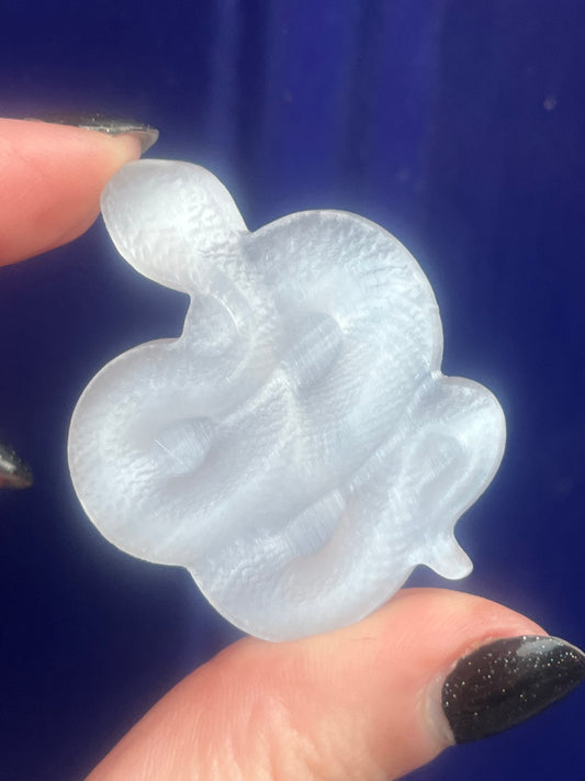 Selenite Snake Carving | Cleansing + Protection