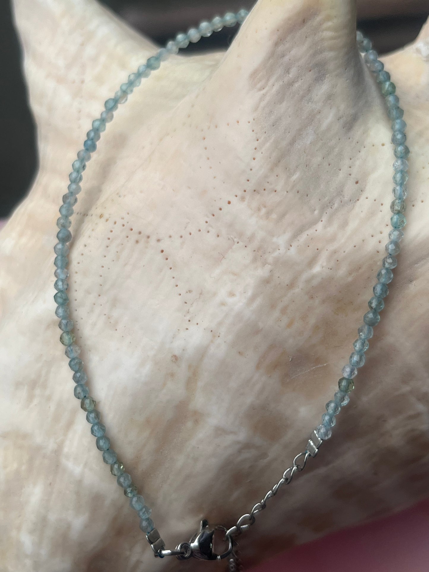 💙 Aquamarine Faceted Gemstone Anklet | Calm, Courage & Communication
