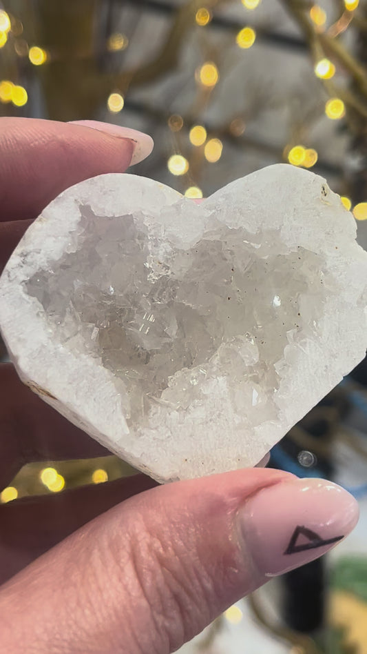 🤍✨ Quartz Druzy Heart | Sparkle, Clarity & Positive Energy ✨🤍