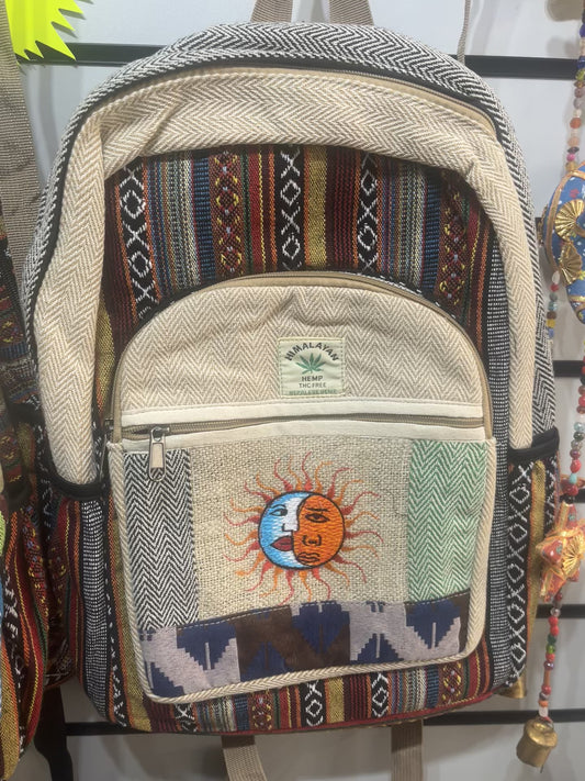 🌞 Himalayan Hemp Backpack – Handmade in Nepal
