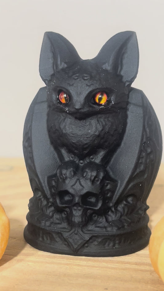 🦇 Black Obsidian Bat | Protection • Grounding • Strength