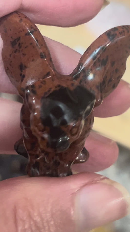 🖤 Mahogany Obsidian Gargoyle | Protection • Grounding • Strength