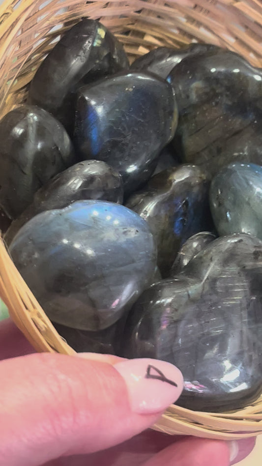 💙 Labradorite Heart | Protection, Intuition & Transformation 💙